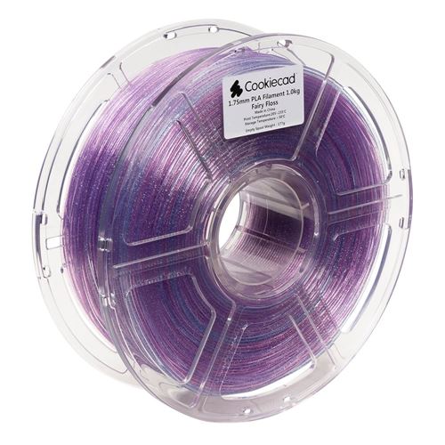 Cookiecad 1.75mm PLA Glitter 3D Printer Filament Multi Color Color 1.00 kg (2.2 lbs.) Spoo — vista 3