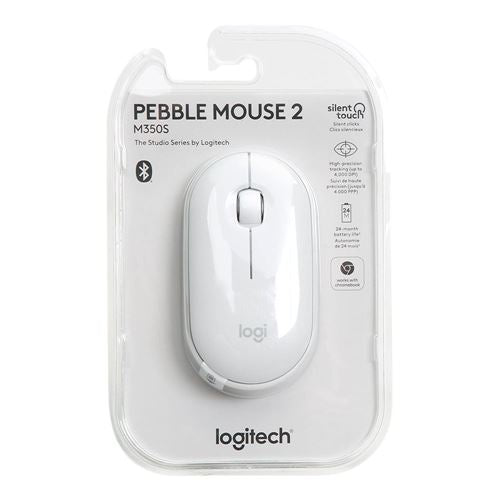 Logitech Pebble Mouse 2 M350s Tonal - White — vista 3