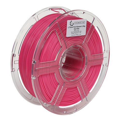 Cookiecad Cookiecad 1.75mm Hot Pink PLA 3D Printer Filament - 1kg Spool (2.2 lbs) — vista 3