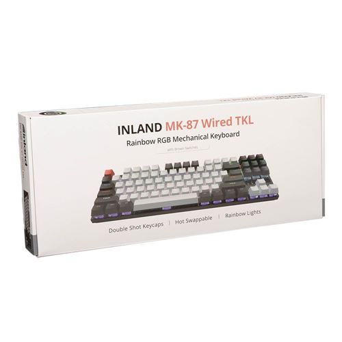 Inland MK-87 Mechanical RGB Backlit Wired Gaming Keyboard - Black — vista 3