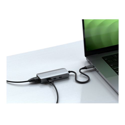 Satechi 4-in-1 USB-C Hub with 2.5 Gigabit Ethernet - Space Gray — vista 3