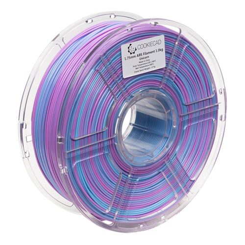 Cookiecad 1.75mm ABS Silk 3D Printer Filament Multi-Color 1.0 kg (2.2 lbs.) Spool - Unicor — vista 3