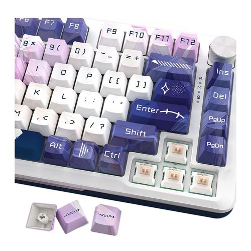 Redragon MCK681C Cyrus PRO RGB 75% Wireless Gaming Keyboard - White
 Custom Gray Linear Sw — vista 4