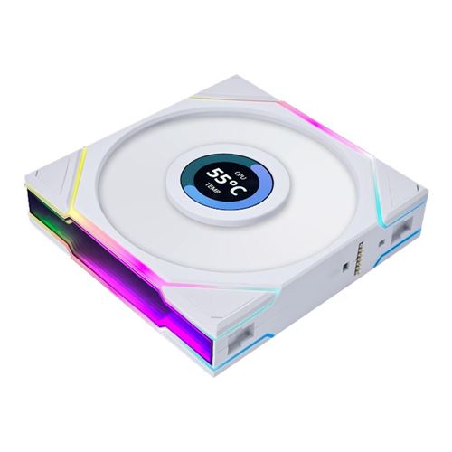 Lian Li UNI FAN TL LCD FLEX 120mm Fluid Dynamic Case Fan - White — vista 4