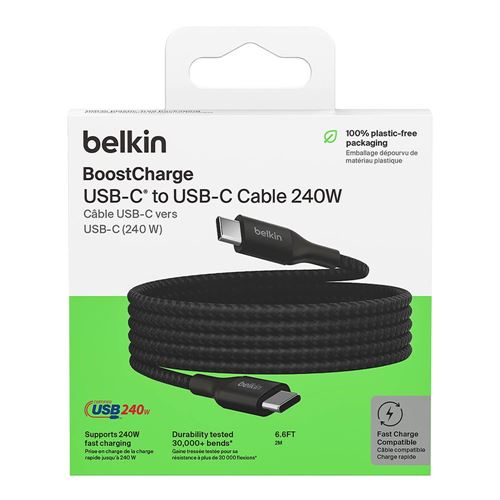Belkin BoostCharge USB-C to USB-C Cable (Black) — vista 4