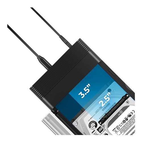 Sabrent USB Type C Lay Flat Docking Station for M.2 PCIe NVMe SATA 2.5'"/3.5" SSD & HDD wi — vista 4