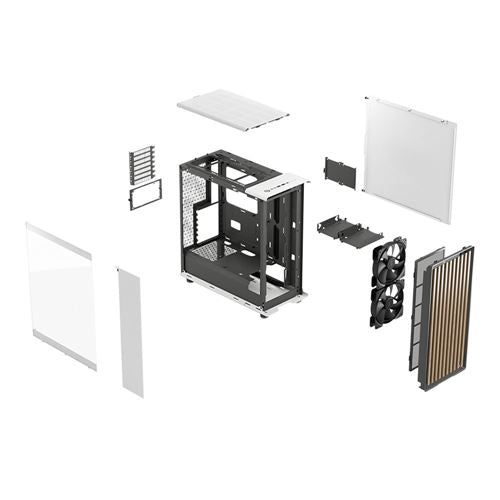 Fractal Design North Tempered Glass ATX Mid-Tower Computer Case - White/Oak — vista 4