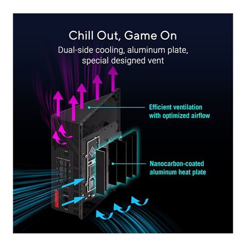 ASUS ROG Strix GS-BE12000 Tri-Band WiFi 7 Gaming Router — vista 4
