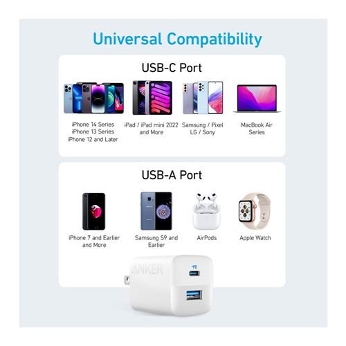 Anker 32W 2-Port USB-C/USB-A Wall Charger with Lightning Cable — vista 4