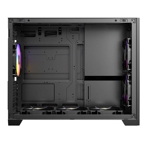 Antec FLUX M Tempered Glass microATX Mini Tower Computer Case - Black — vista 4