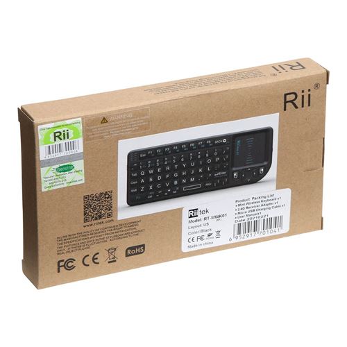Riitek X1 2.4G Mini Wireless Keyboard with Touchpad Mouse, Lightweight Portable Wireless K — vista 4