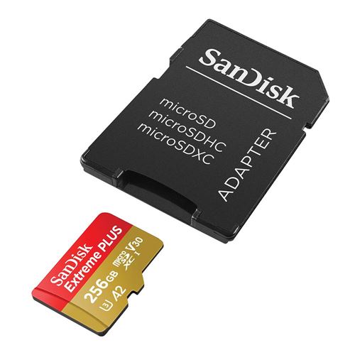 Sandisk 256GB Extreme PLUS microSDXC Class 10 A2 UHS-3 V30 Flash Memory Card with Adapter — vista 4