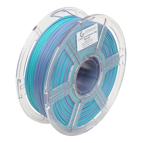 Cookiecad 1.75mm Mermaid (Rainbow Transition) PLA 3D Printer Filament - 1kg Spool (2.2 lbs — vista 4