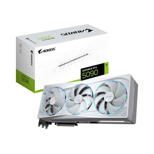 Gigabyte NVIDIA GeForce RTX 5090 AORUS STEALTH ICE Overclocked Triple Fan 32GB GDDR7 PCIe  — vista 4