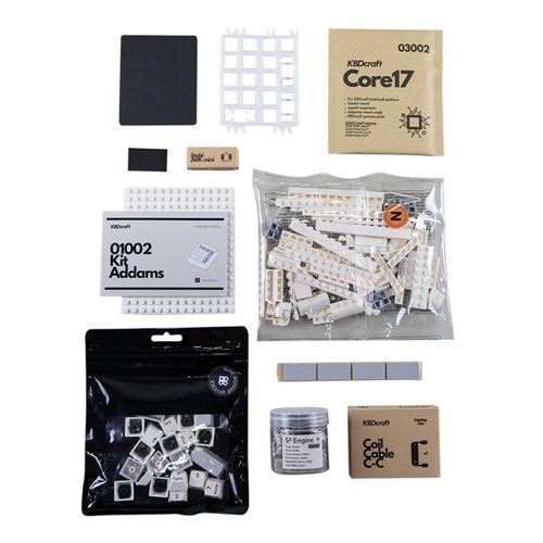 KBDcraft 01 Addams brick-built numpad - Full Kit (White) — vista 4