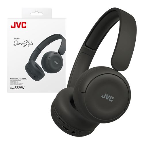 JVC HAS59W Wireless Bluetooth Headphones - Black — vista 4