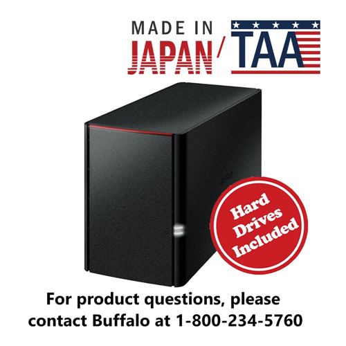 BUFFALO LinkStation 220 Personal Dual Bay Cloud Network Storage NAS - 4TB (2x 2TB) HDD Inc — vista 4