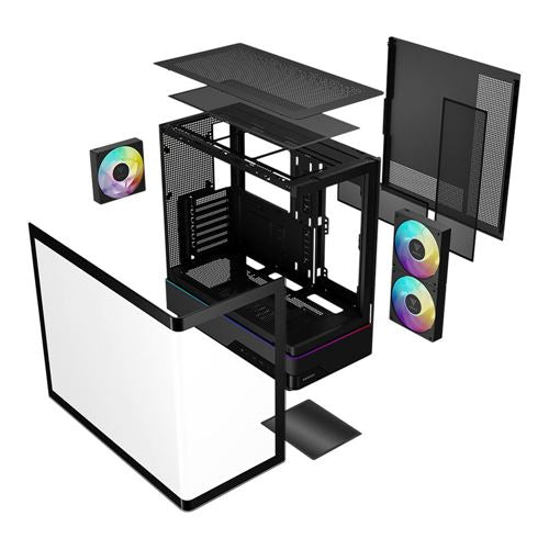 Gamdias ATLAS M5 CG Tempered Glass ATX Mid-Tower Computer Case - Black — vista 4