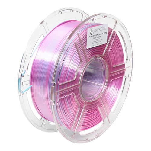 Cookiecad 1.75mm PLA Silk 3D Printer Filament Dual Color Color 1.0 kg (2.2 lbs.) Spool - U — vista 4