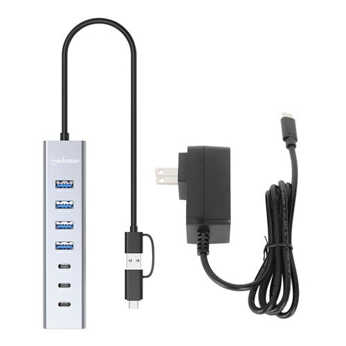 Manhattan 7-Port USB 3.2 Gen 1 Type-C / Type-A Combo Hub — vista 4