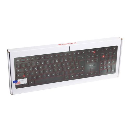 Cherry KC 6000 SLIM JK-1600EU-2 Wired Slim Keyboard - Black/Red — vista 4