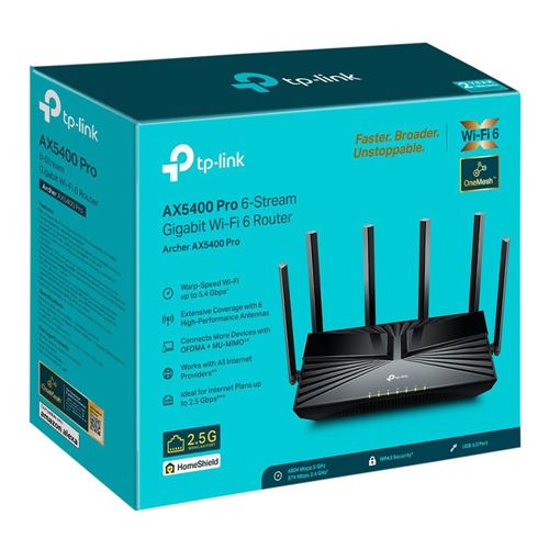 TP-LINK Archer AX5400 Pro - AX5400 WiFi 6 Dual-Band Gigabit Wireless Router with 2.5GB Por — vista 4