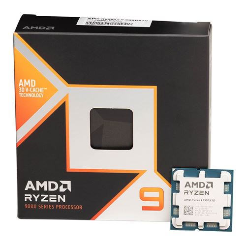Procesador AMD Ryzen 9 9900X3D 12 Núcleos 4.4GHz 144MB Caché Socket AM5 — empaque del procesador
