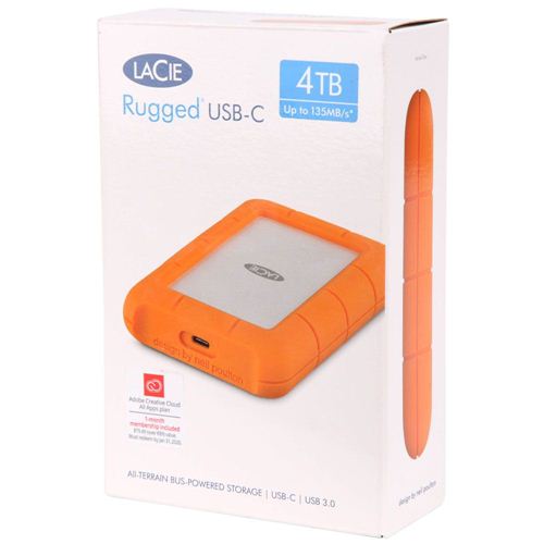 LaCie Rugged USB-C 4TB External Hard Drive — vista 4
