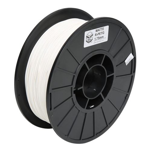 IC3D 1.75mm PETG Recycled 3D Printer Filament Single Color 1.0 kg (2.2 lbs.) Spool - White — vista 4