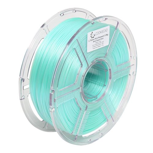 Cookiecad 1.75mm PLA 3D Printer Filament Single Color 1.0 kg (2.2 lbs.) Spool - Mint Green — vista 4