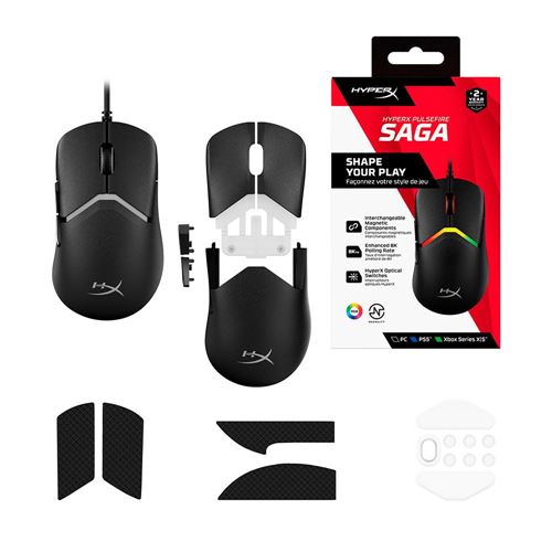 HyperX Pulsefire Saga Wired Gaming Mouse - Black — vista 4