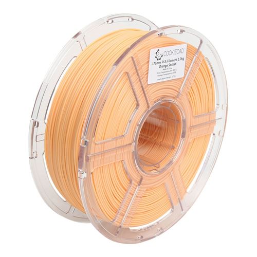 Cookiecad 1.75mm Orange Sorbet PLA 3D Printer Filament - 1kg Spool (2.2 lbs) — vista 4