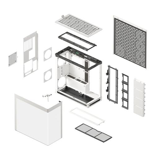 HAVN HS 420 Dual-Chamber Tempered Glass ATX Mid-Tower Computer Case - White — vista 4