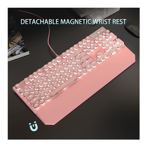 MageGee MK-STORM RGB Mechanical Gaming Keyboard - Pink — vista 4