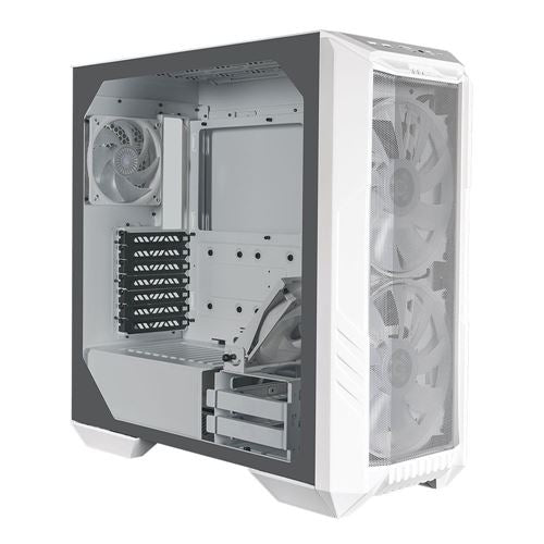Cooler Master HAF 500 Tempered Glass ATX Mid-Tower Computer Case - White — vista 4
