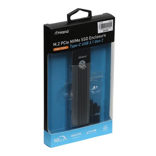 Inland Premium USB-C to PCIe NVMe SSD Aluminum Case Enclosure — vista 4
