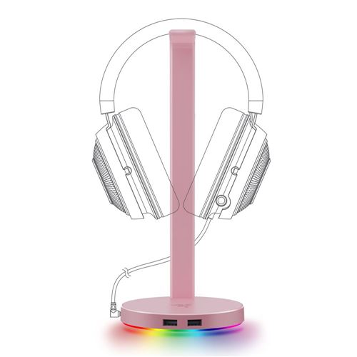 Razer Base Station V2 Chroma - Chroma Enabled Headset Stand with USB 3.1 Hub and 7.1 Surro — vista 4