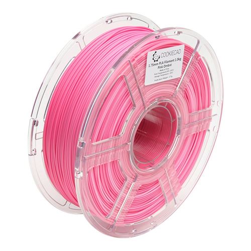 Cookiecad Cookiecad 1.75mm Pink Ombre PLA 3D Printer Filament - 1kg Spool (2.2 lbs) — vista 4
