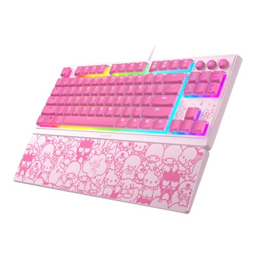 Razer Ornata V3 Low-profile Mecha-membrane Wired Gaming Keyboard - Hello Kitty and Friends — vista 4