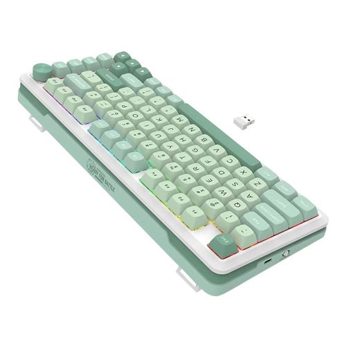 Redragon MCK681 Cyrus PRO RGB 75% Wireless Gaming Keyboard - Green
 Custom Gray Linear Swi — vista 4