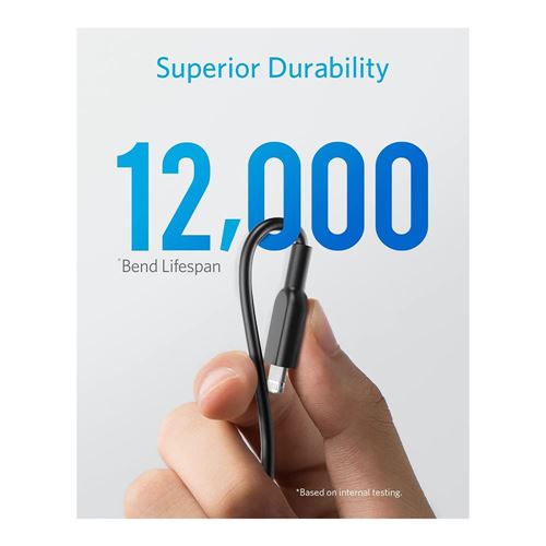 Anker Powerline II Lightning Cable - 6 ft. (Black) — vista 4