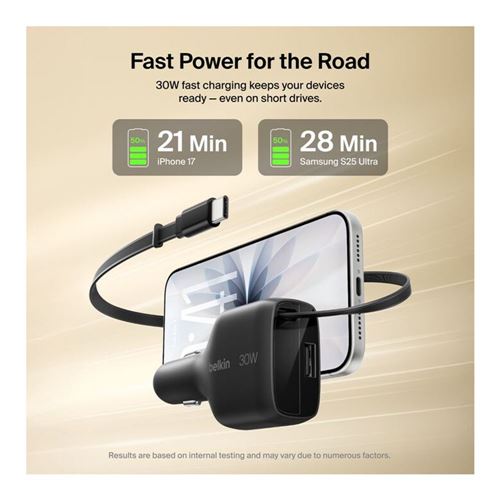 Belkin 30W CAR RETRACTABLE C/A — vista 4