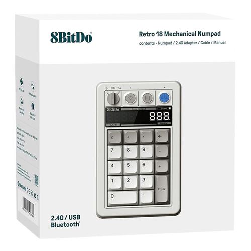 8Bitdo Retro 18 Mechanical Numpad - M Edition
 Supports Calculator Mode;  Bluetooth/2.4G/W — vista 4