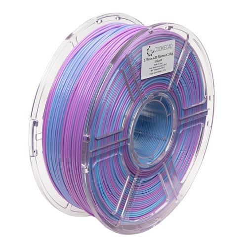 Cookiecad 1.75mm ABS Silk 3D Printer Filament Multi-Color 1.0 kg (2.2 lbs.) Spool - Unicor — vista 4
