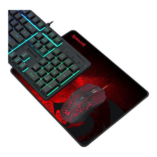 Redragon S107-2 Gaming Membrane Keyboard and Mouse Combo - Black — vista 4