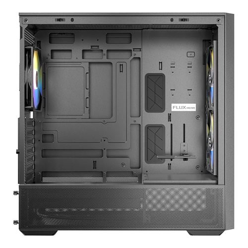 Antec FLUX REAR Tempered Glass ATX Mid-Tower Computer Case - Black — vista 4