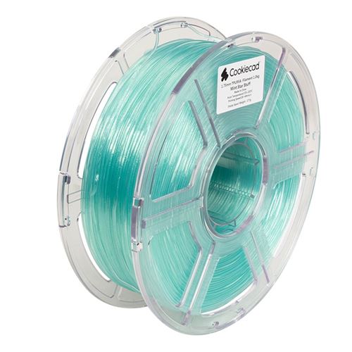 Cookiecad 1.75mm TPU 3D Printer Filament 1.0 kg (2.2 lbs.) Spool - Mint Star Stuff — vista 4