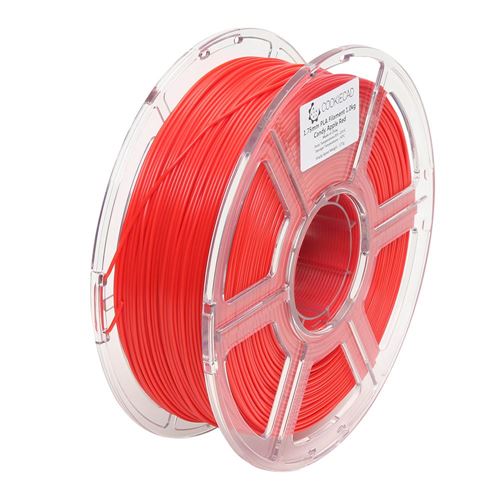 Cookiecad 1.75mm PLA 3D Printer Filament 1.0 kg (2.2 lbs.) Spool - Candy Apple Red — vista 4