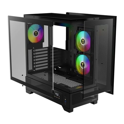 Gamdias ATLAS M1 RGB Tempered Glass ATX Mid-Tower Computer Case - Black — vista 4