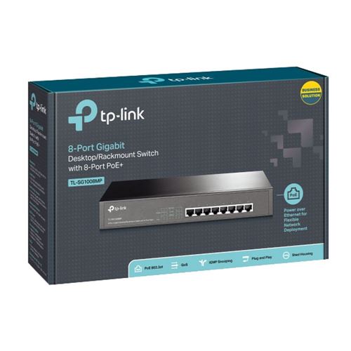 TP-LINK 8-Port Gigabit Desktop/ Rackmount Switch with 8-Port PoE — vista 4